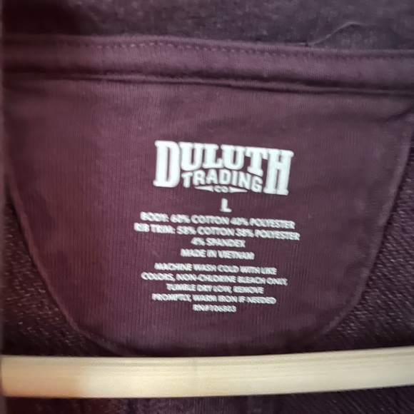 Duluth trading purple hoodie sweatshirt. Long length. - Picture 2 of 4